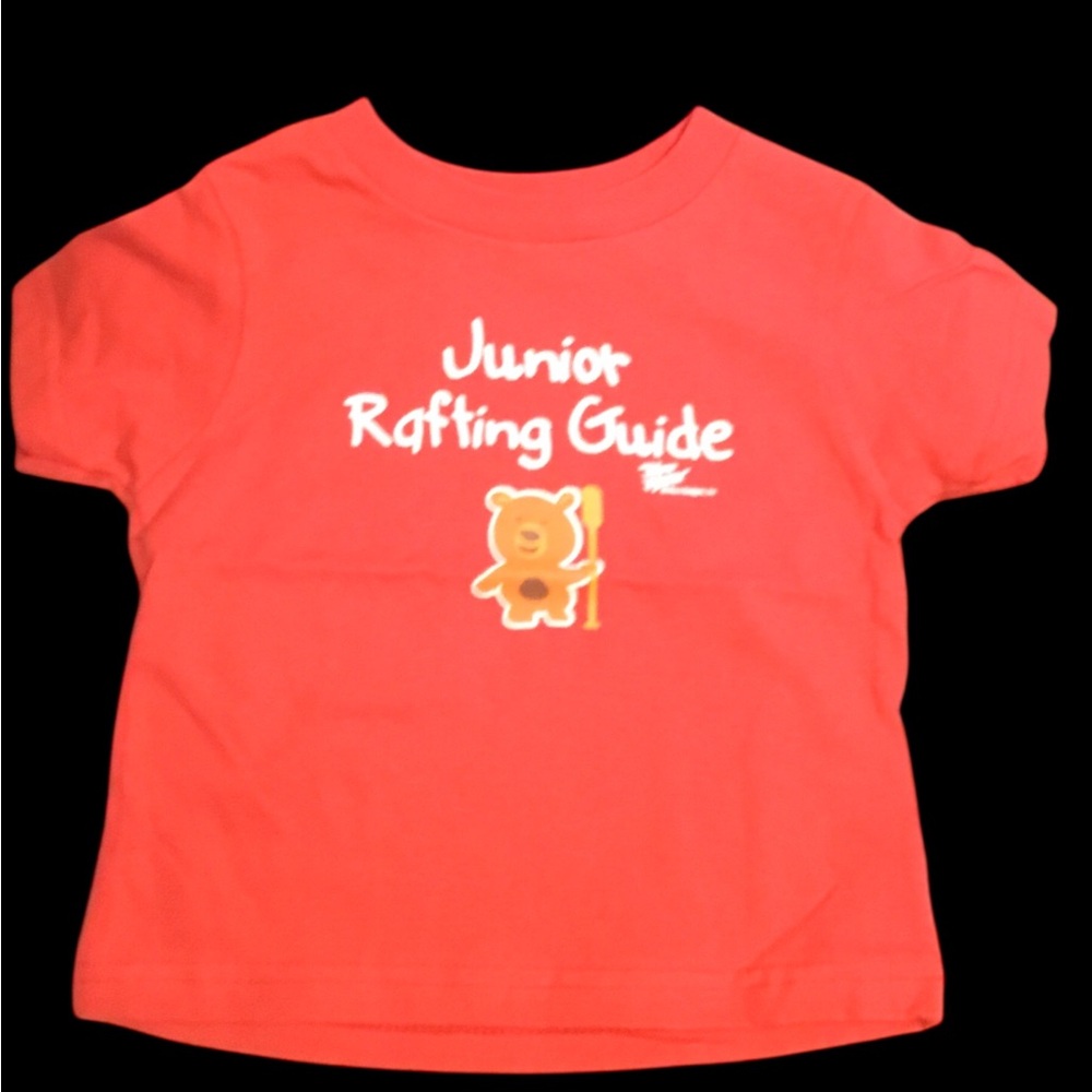 Junior Rafting Guide Kids' Red Short Sleeve Tee. Size 2T. NEW!